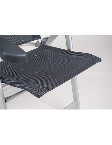 Chaise pliante en aluminium Anthracite Crespo