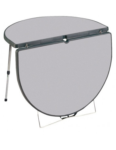 Table ovale en aluminium gris 120 x 90 cm Curled
