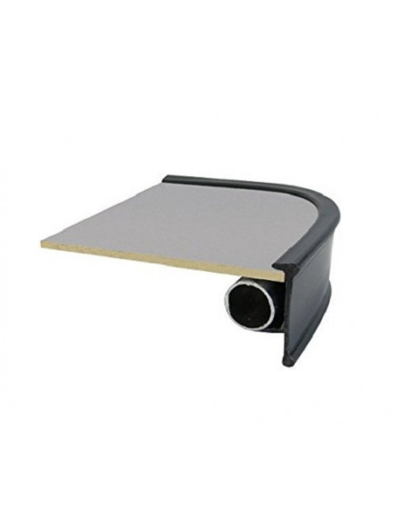 Table ovale en aluminium gris 120 x 90 cm Curled