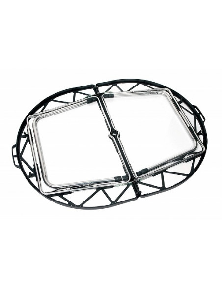 Table ovale en aluminium gris 120 x 90 cm Curled